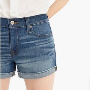 J. Crew raw edge denim shorts